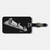 ruimteschip bagagelabel (Achterkant horizontaal)