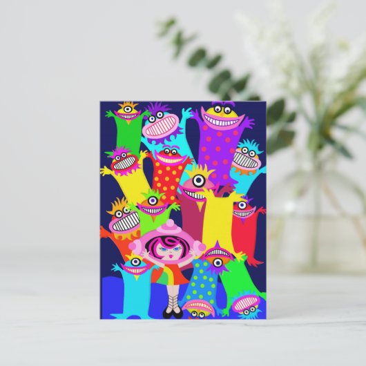 ruimteschip Betty en de Magische Monsters Briefkaart (Staand voorkant)