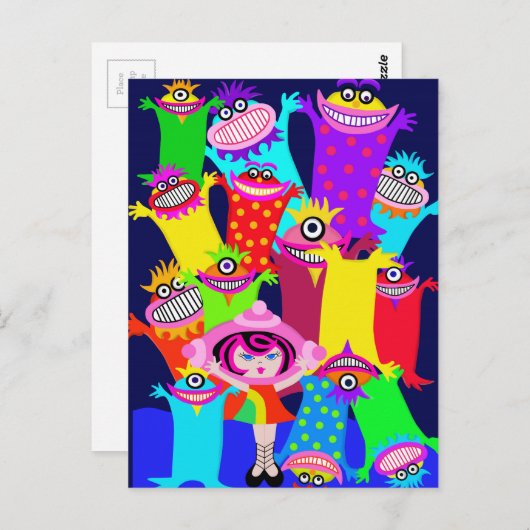 ruimteschip Betty en de Magische Monsters Briefkaart (Voorkant / Achterkant)