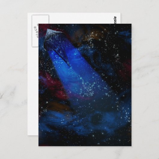 ruimteschip briefkaart (Voorkant / Achterkant)