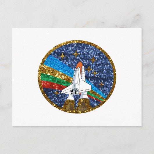 ruimteschip briefkaart (Voorkant)