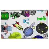 Ruimteschip Buitenaardse Astronaut Stof (Fat Quarter)