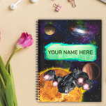 Ruimteschip, buitenruimte, zon, planeten, melkweg notitieboek<br><div class="desc">Ruimteschip, Buitenruimte, Zon, Planeten, Galaxy Spiral Notitieboek - een boeiende creatie ontworpen voor jongens en tieners die verlangen om interstellaire avonturen aan te gaan. Dompel jezelf onder in de sensatie van ruimteverkenning met ons eigen notitieboek dat de ontzagwekkende majesteit van de kosmos vangt. Reis door de kosmos met een high-tech...</div>