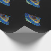 ruimteschip cadeaupapier (Hoek)