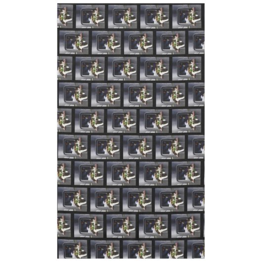 Ruimteschip Cat Sci-Fi Schattige Tafelkleed (Voorkant)