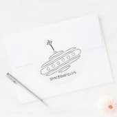 RUIMTESCHIP DAGEN STICKER (Envelop)