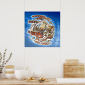 Ruimteschip Desintegratie Poster (Keuken)