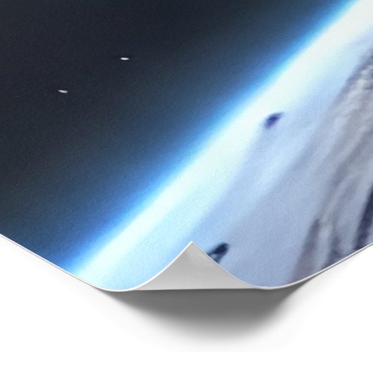 Ruimteschip en planeet | AI Art Poster (Hoek)