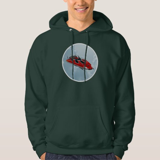 Ruimteschip Hoodie (Voorkant)