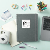 Ruimteschip in de ruimte heeft post bezorgd sticker (iPad Cover)