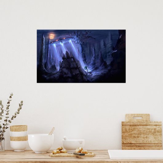 ruimteschip invasie v2 poster (Keuken)