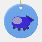 ruimteschip keramisch ornament (Achterkant)