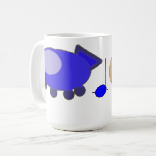 ruimteschip koffiemok (Voorkant links)