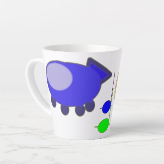 ruimteschip latte mok (Linkerhoek)