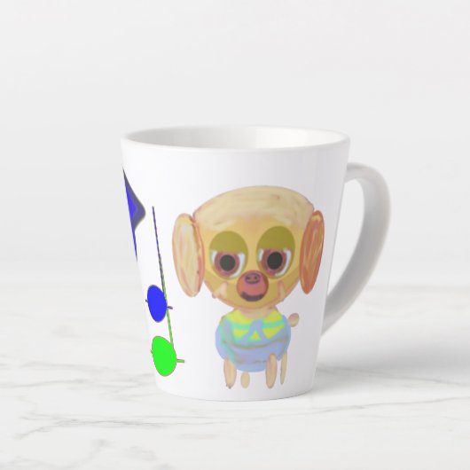 ruimteschip latte mok (Rechterhoek)