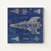 ruimteschip met blauw  diagram notitieboek (Achterkant)