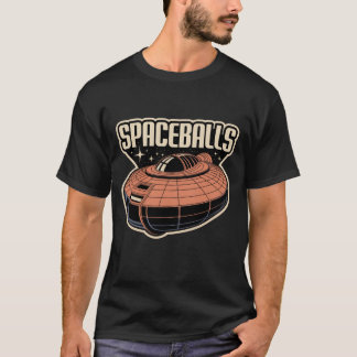 ruimteschip met retrofitvoorziening voor spatiebal t-shirt