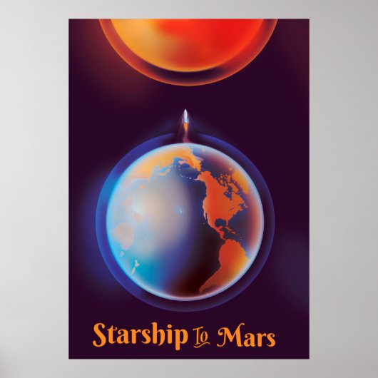 Ruimteschip naar Mars Poster (Voorkant)