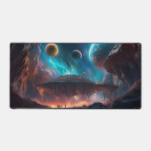 Ruimteschip op een andere planeet bureaumat (Voorkant)