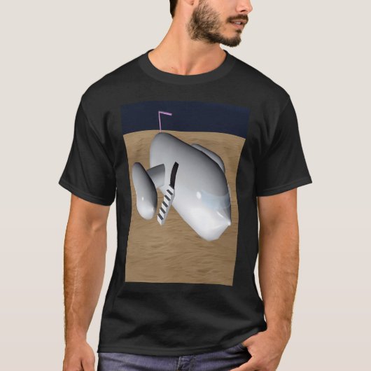 Ruimteschip op een onbekende planeet t-shirt (Voorkant)