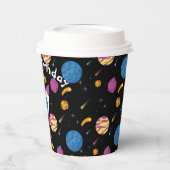 Ruimteschip op reis door Galaxy Papieren Bekers (Links)