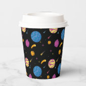Ruimteschip op reis door Galaxy Papieren Bekers (Achterkant)
