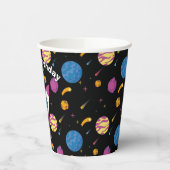 Ruimteschip op reis door Galaxy Papieren Bekers (Links)
