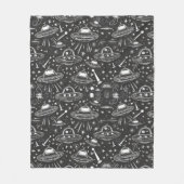 Ruimteschip patroon fleece deken (Voorkant)
