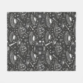Ruimteschip patroon fleece deken (Voorkant (Horizontaal))