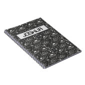 Ruimteschip patroon gepersonaliseerd notitieboek (Rechterzijde)