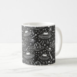 Ruimteschip patroon koffiemok