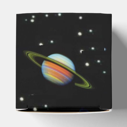 Ruimteschip, Planeten, & Alien op grappige gunst d Bedankdoosjes (Bovenkant)