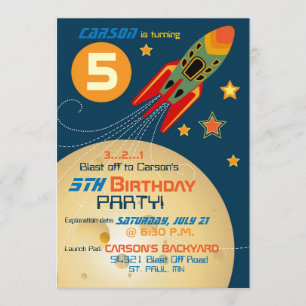 Ruimteschip, planeten en sterren op zaterdag kaart