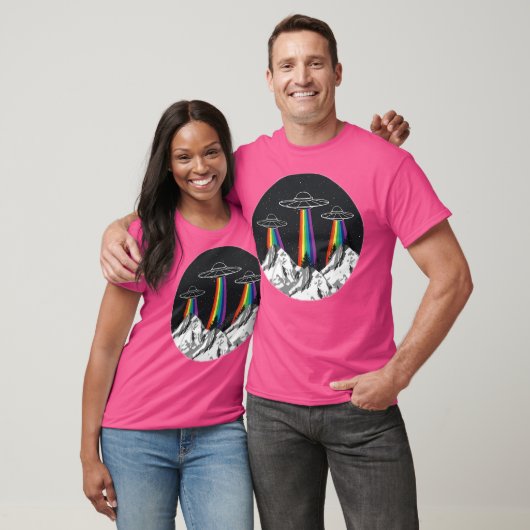 Ruimteschip Rainbow Mountains Aliens T-shirt (Unisex)