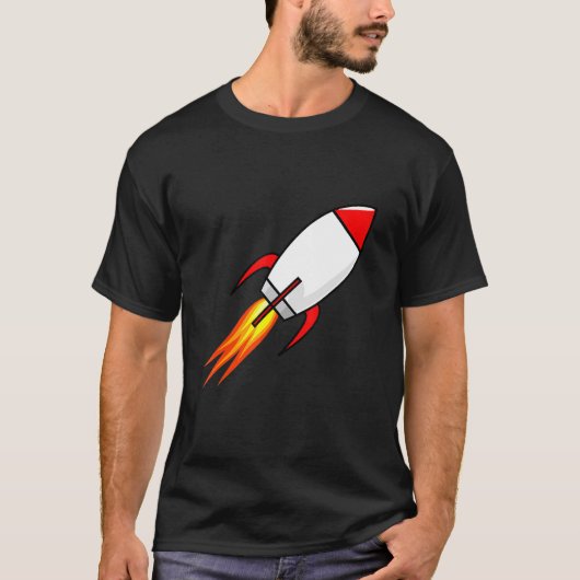 Ruimteschip raketlancering t-shirt (Voorkant)