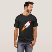 Ruimteschip raketlancering t-shirt (Voorkant volledig)