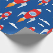 Ruimteschip Rocket Fun Cadeaupapier (Hoek)
