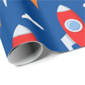 Ruimteschip Rocket Fun Cadeaupapier (Rol Hoek)