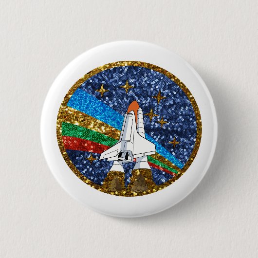 ruimteschip ronde button 5,7 cm (Voorkant)