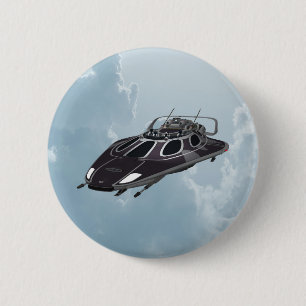 Ruimteschip Ronde Button 5,7 Cm