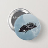 Ruimteschip Ronde Button 5,7 Cm (Voorkant /achterkant)