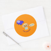 ruimteschip ronde sticker (Envelop)