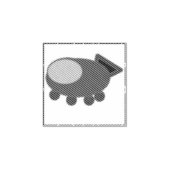 Ruimteschip Rubberstempel (Afrduk)