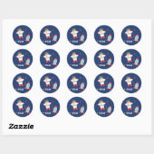 Ruimteschip Ruimte Astronaut Kinderstickers Ronde Sticker (Vel)