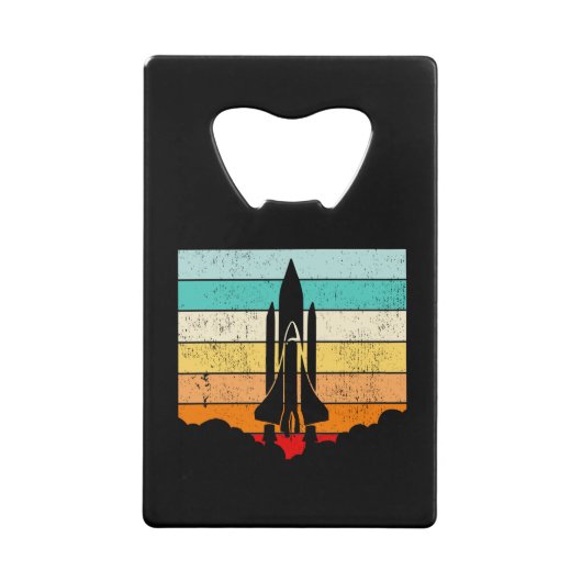  ruimteschip/ruimte/ruimtevaartuig creditkaart flessenopener (Voorkant)