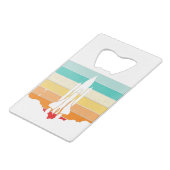  ruimteschip/ruimte/ruimtevaartuig creditkaart flessenopener (Achterkant Gekanteld)