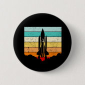  ruimteschip/ruimte/ruimtevaartuig ronde button 5,7 cm (Voorkant)