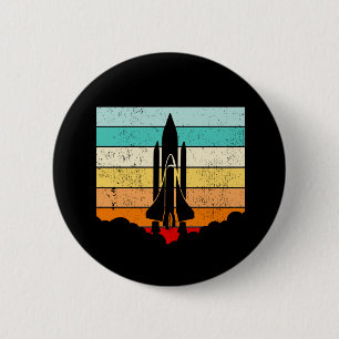  ruimteschip/ruimte/ruimtevaartuig ronde button 5,7 cm