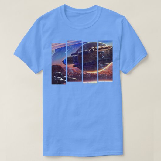 Ruimteschip SciFi T-shirt (Design voorkant)