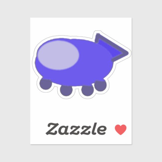 Ruimteschip-Sticker Sticker (Vel)